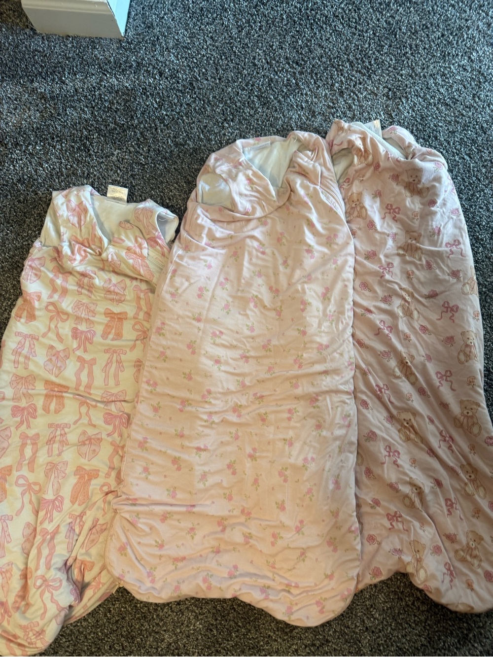 Baby Pink Floral & Bow Wearable Sleep Sack - Soft Cozy Sleep Solution